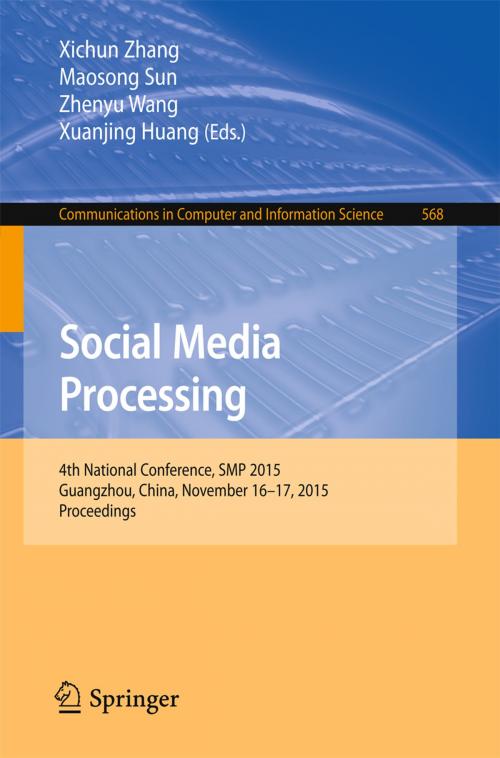 Cover of the book Social Media Processing by , Springer Singapore