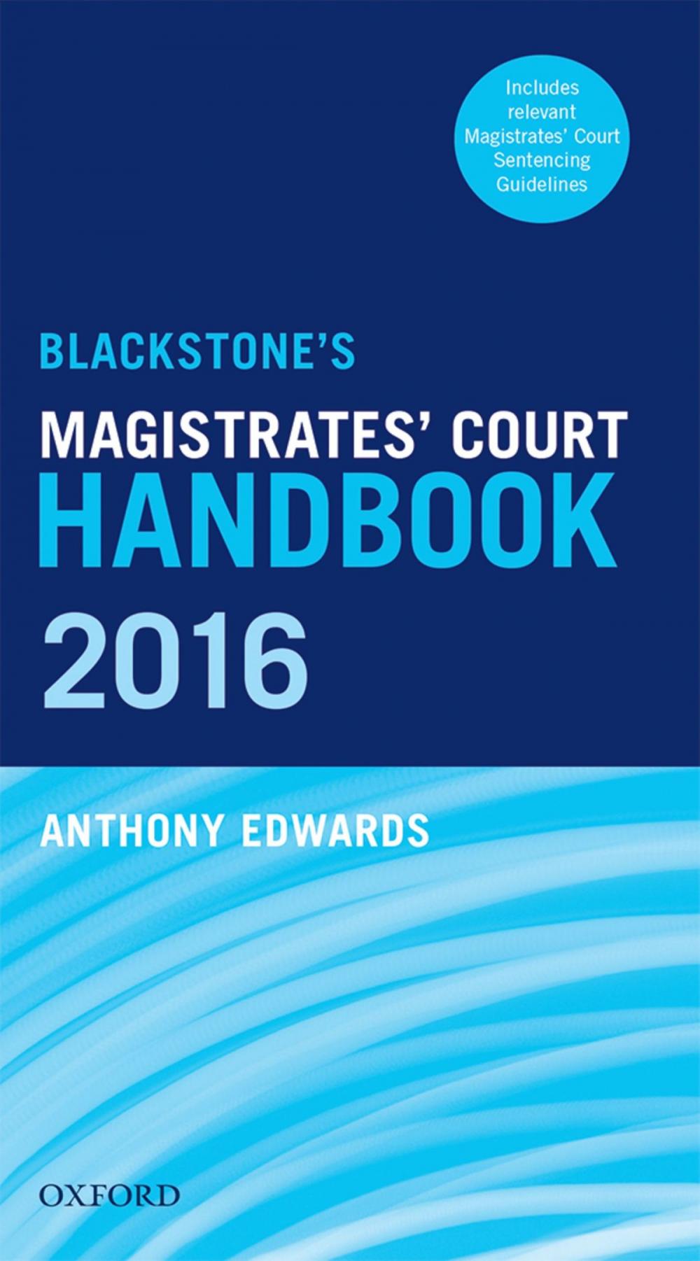 Big bigCover of Blackstone's Magistrates' Court Handbook 2016