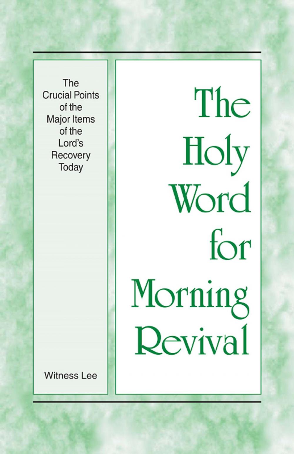 Big bigCover of The Holy Word for Morning Revival - The Crucial Points of the Major Items of the Lord’s Recovery Today