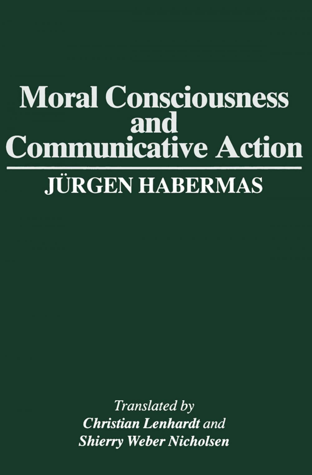 Big bigCover of Moral Consciousness and Communicative Action