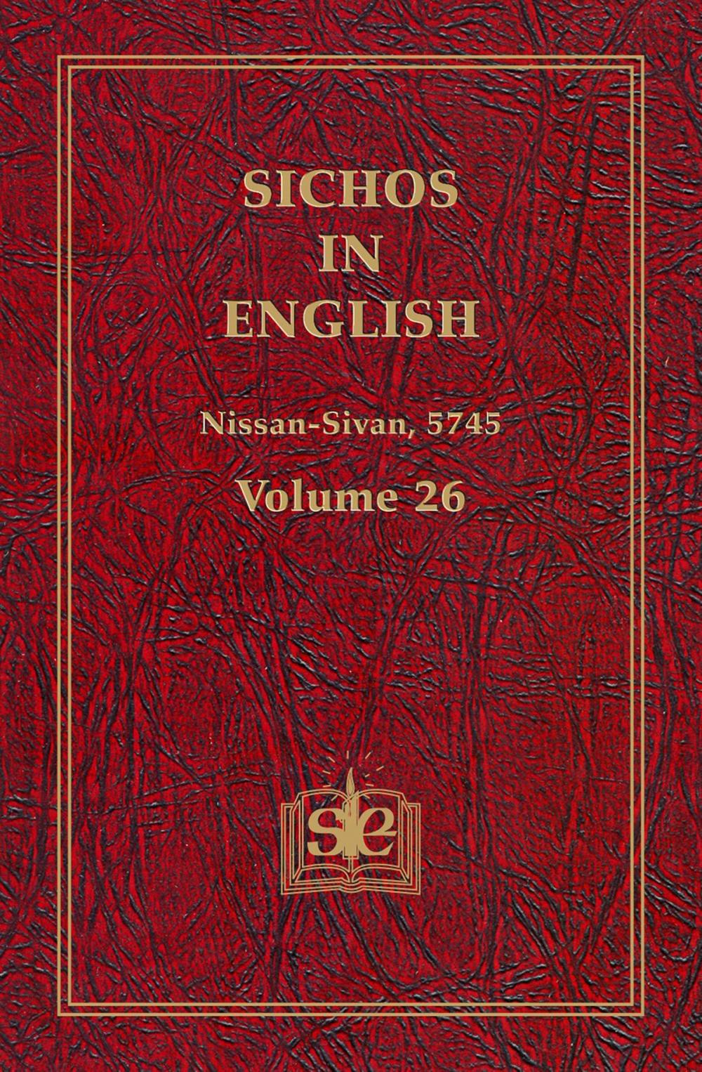 Big bigCover of Sichos In English, Volume 26: Nissan-Sivan, 5745