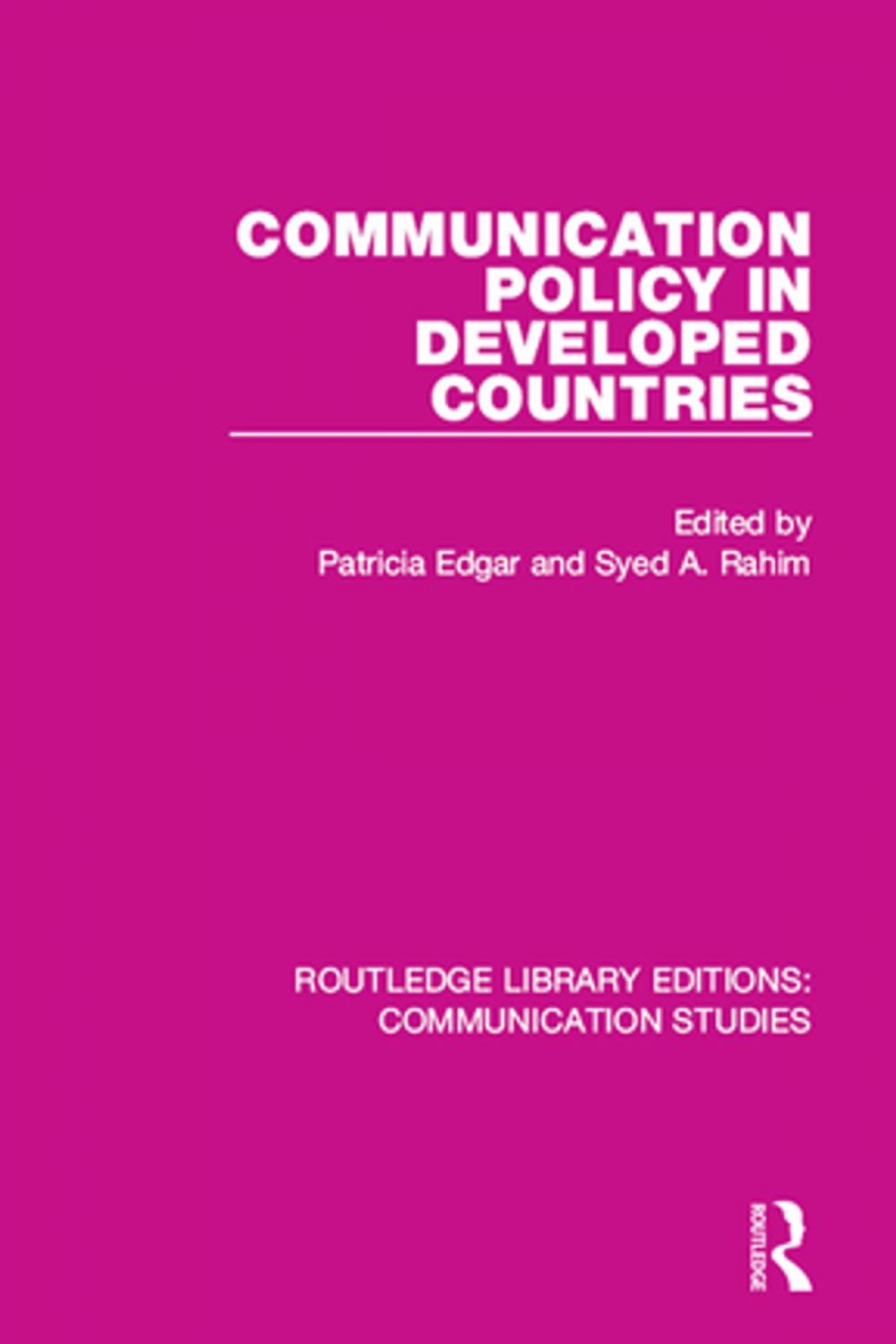 Big bigCover of Communication Policy in Developed Countries