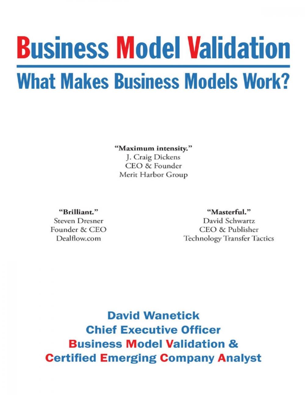 Big bigCover of Business Model Validation: What Makes Business Models Work?