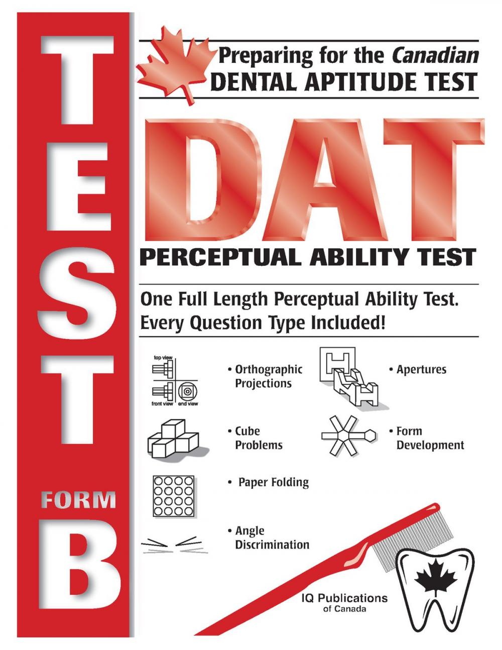 Big bigCover of Preparing for the Canadian DAT Perceptual Ability Test-Form B