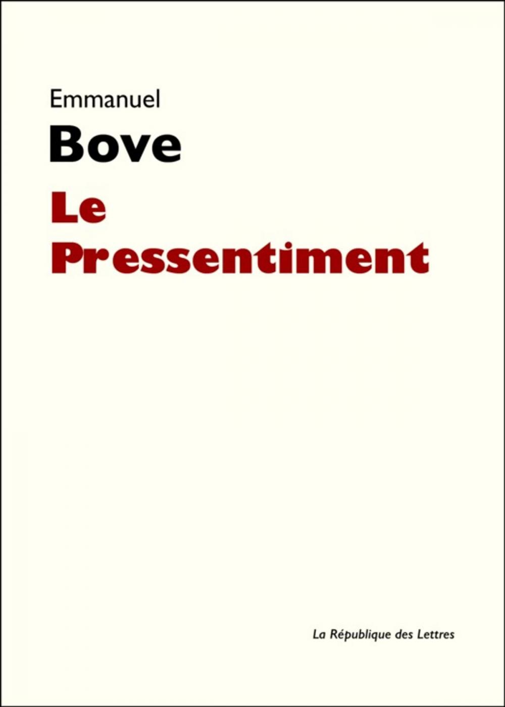 Big bigCover of Le Pressentiment