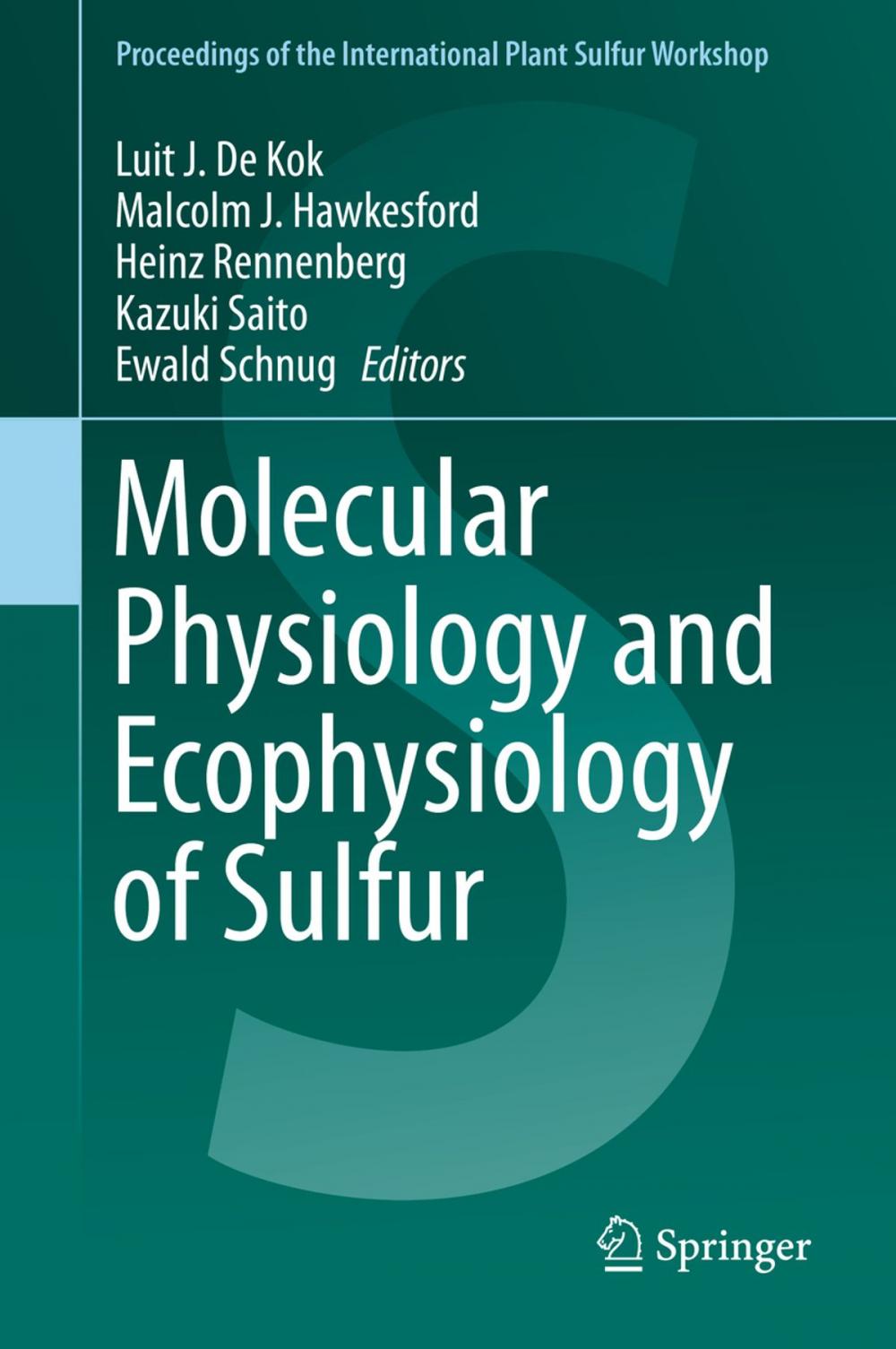 Big bigCover of Molecular Physiology and Ecophysiology of Sulfur