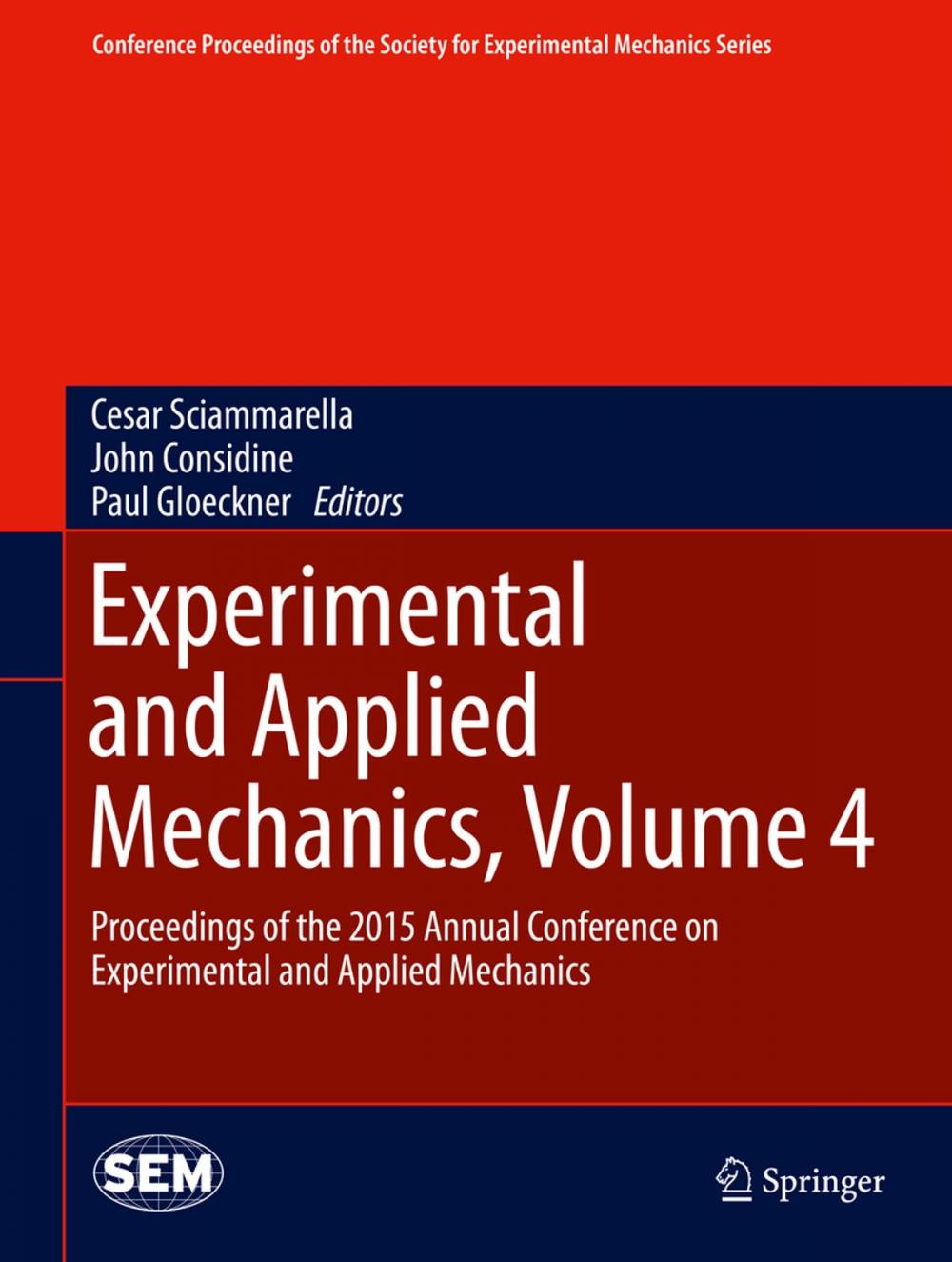 Big bigCover of Experimental and Applied Mechanics, Volume 4