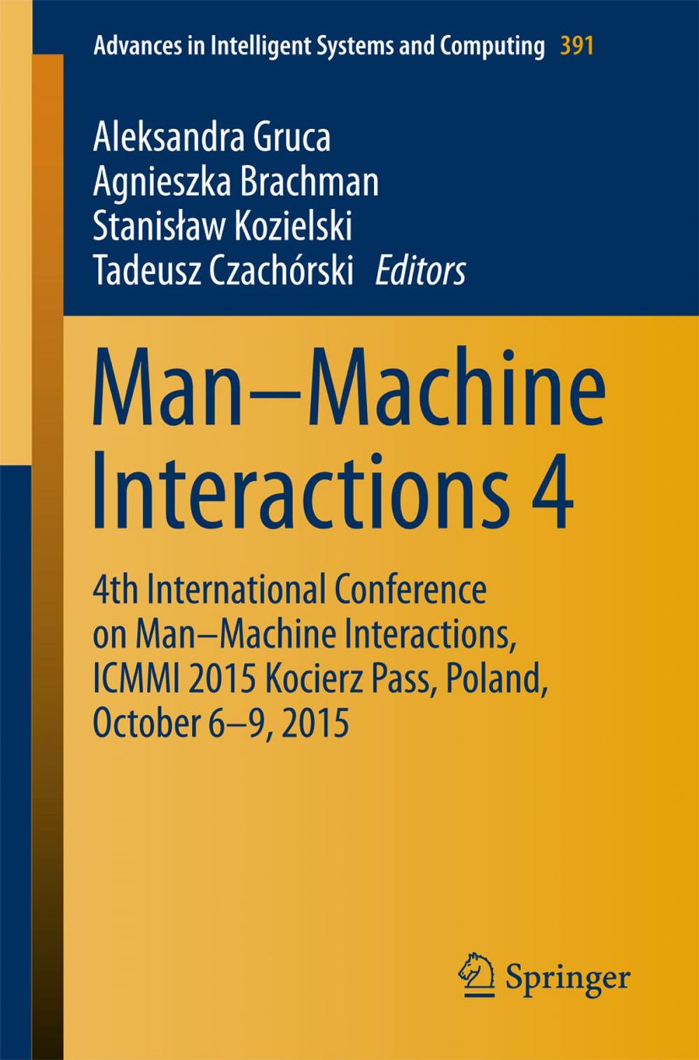 Big bigCover of Man–Machine Interactions 4