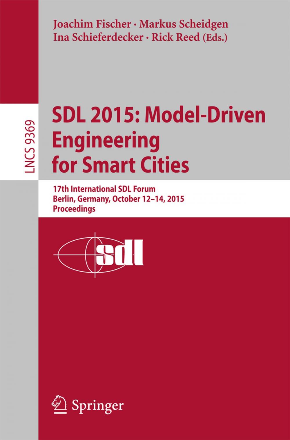 Big bigCover of SDL 2015: Model-Driven Engineering for Smart Cities