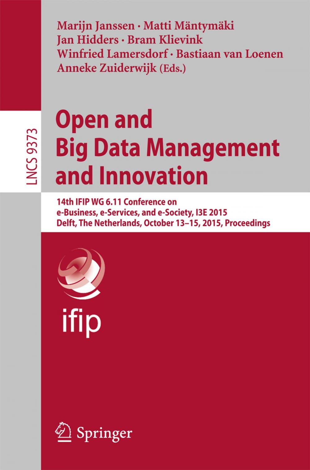 Big bigCover of Open and Big Data Management and Innovation