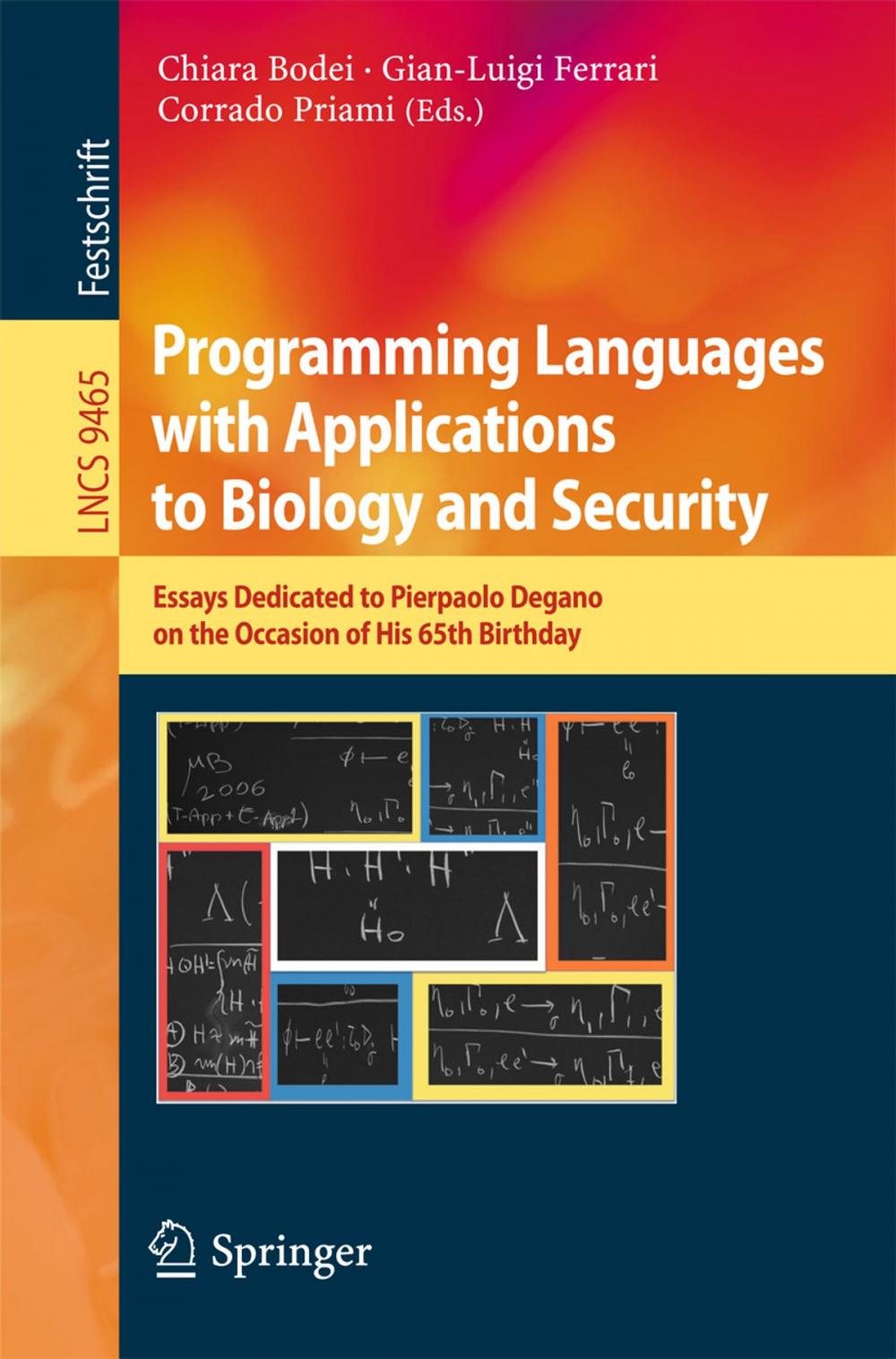 Big bigCover of Programming Languages with Applications to Biology and Security