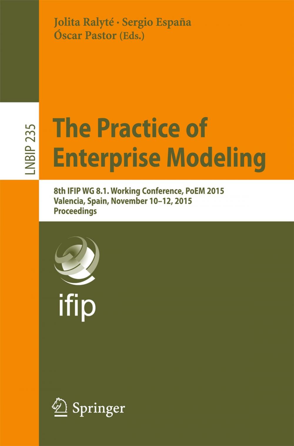 Big bigCover of The Practice of Enterprise Modeling