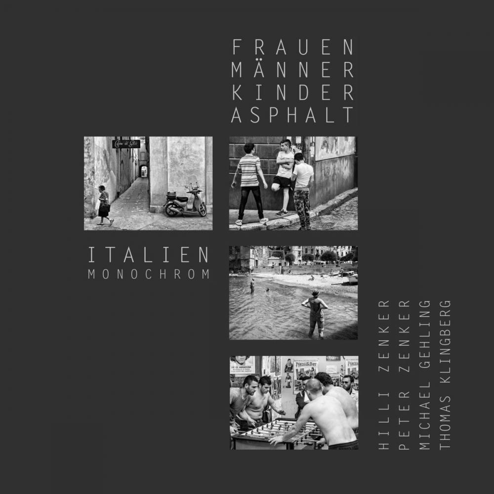 Big bigCover of Frauen, Männer, Kinder, Asphalt - Italien monochrom