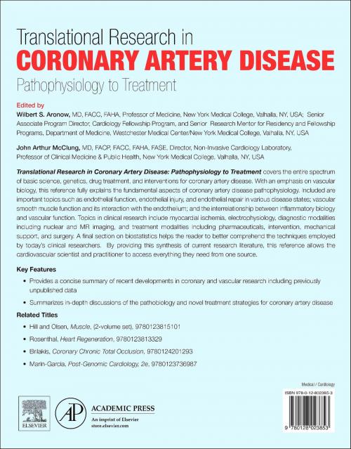 Cover of the book Translational Research in Coronary Artery Disease by , Elsevier Science