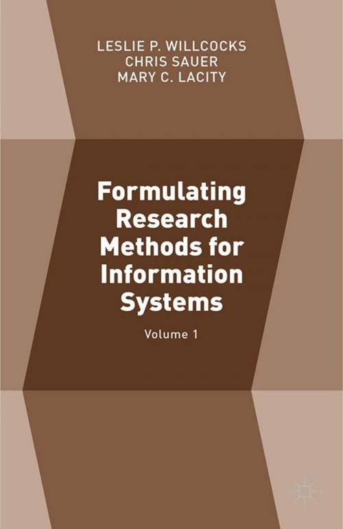 Cover of the book Formulating Research Methods for Information Systems by , Palgrave Macmillan UK