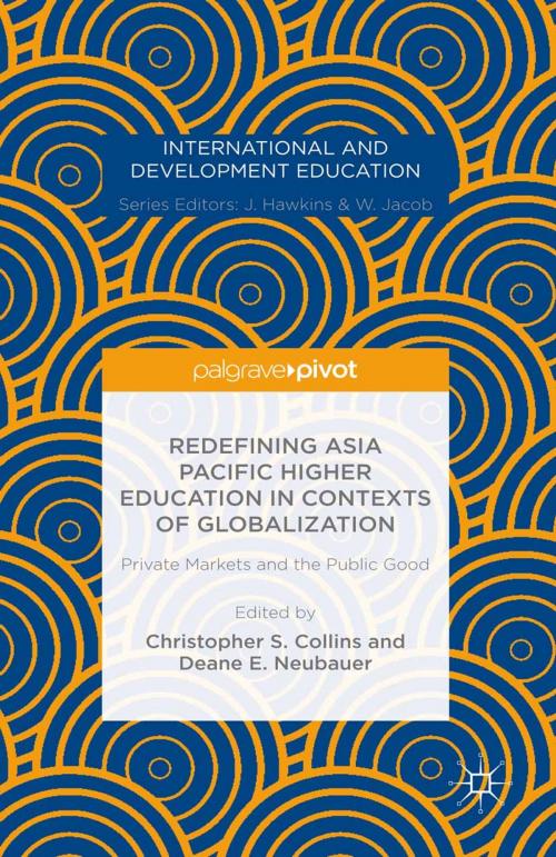 Cover of the book Redefining Asia Pacific Higher Education in Contexts of Globalization: Private Markets and the Public Good by , Palgrave Macmillan US