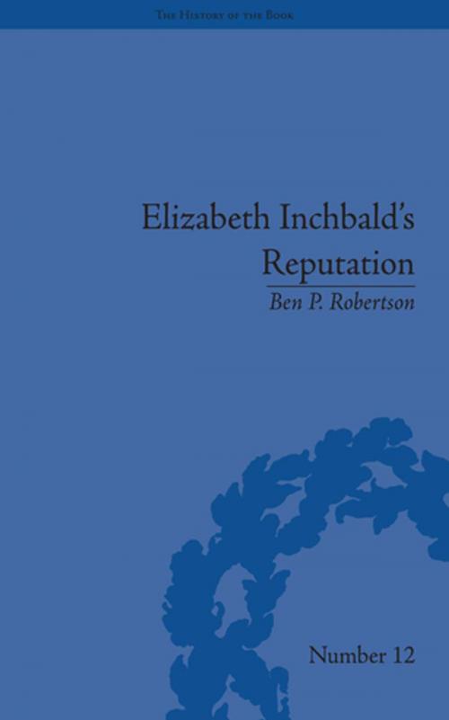 Cover of the book Elizabeth Inchbald's Reputation by Ben P Robertson, Taylor and Francis