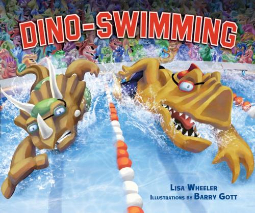 Cover of the book Dino-Swimming by Lisa Wheeler, Lerner Publishing Group