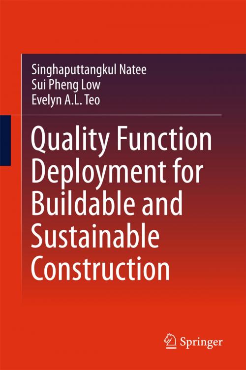 Cover of the book Quality Function Deployment for Buildable and Sustainable Construction by Singhaputtangkul Natee, Sui Pheng Low, Evelyn A. L. Teo, Springer Singapore