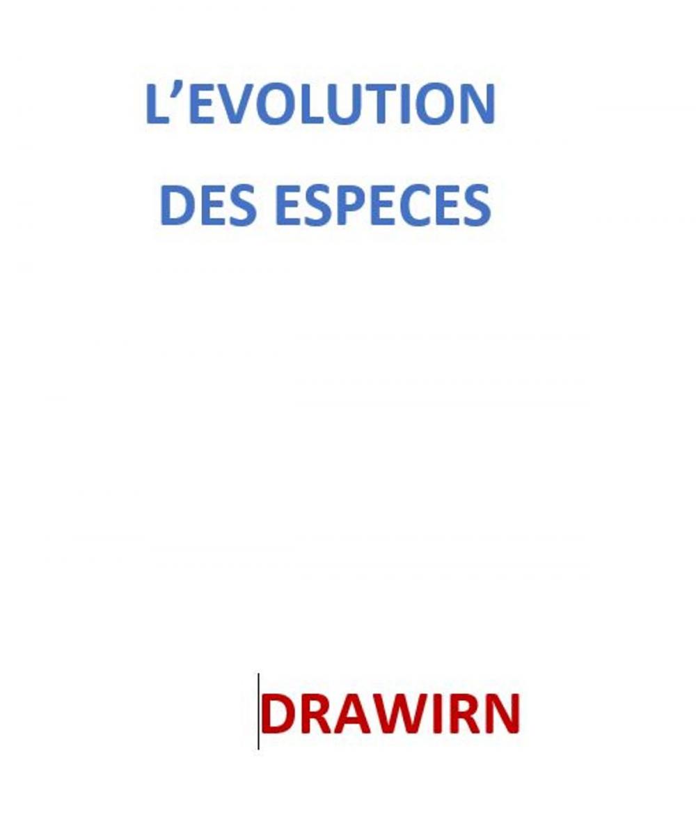 Big bigCover of l'évolution des espèces