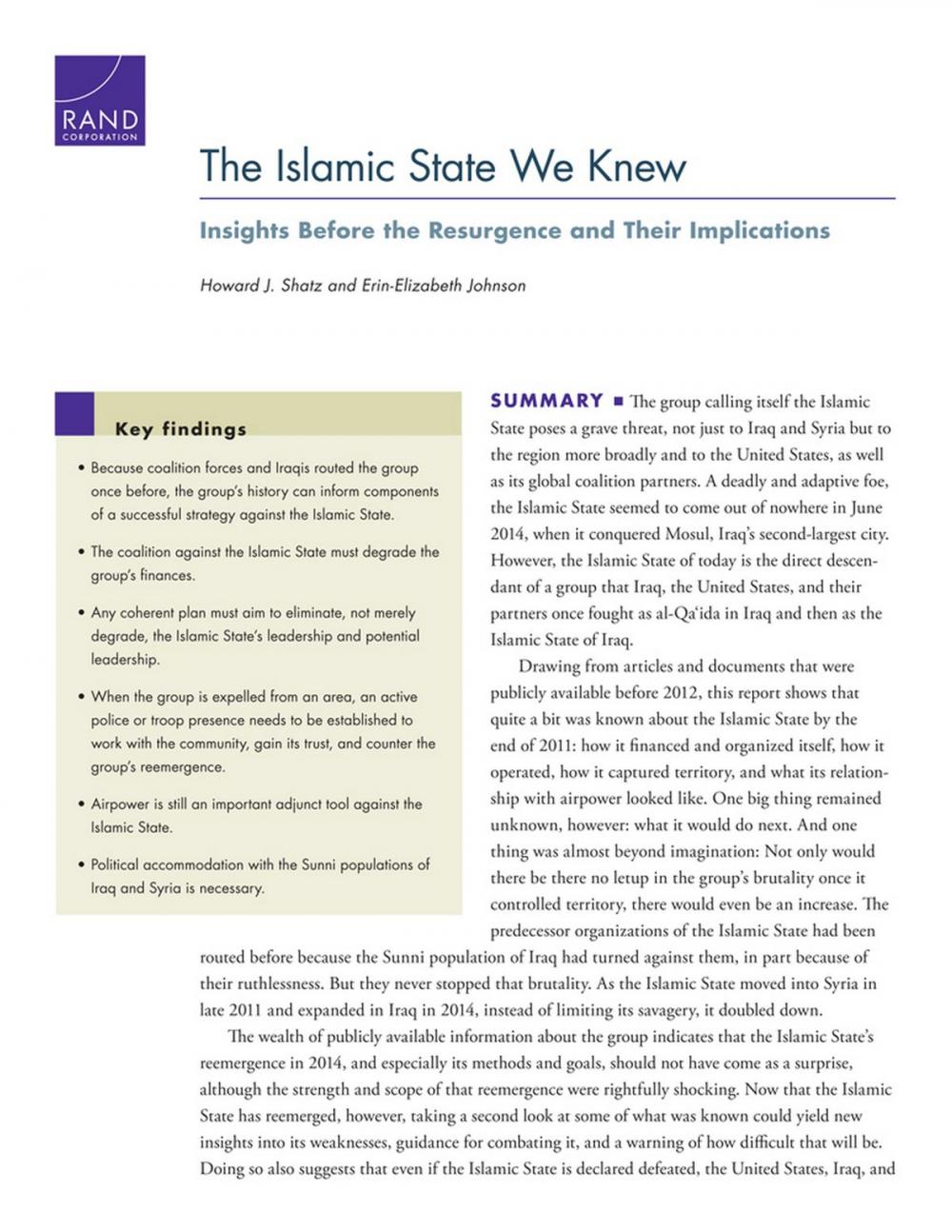 Big bigCover of The Islamic State We Knew