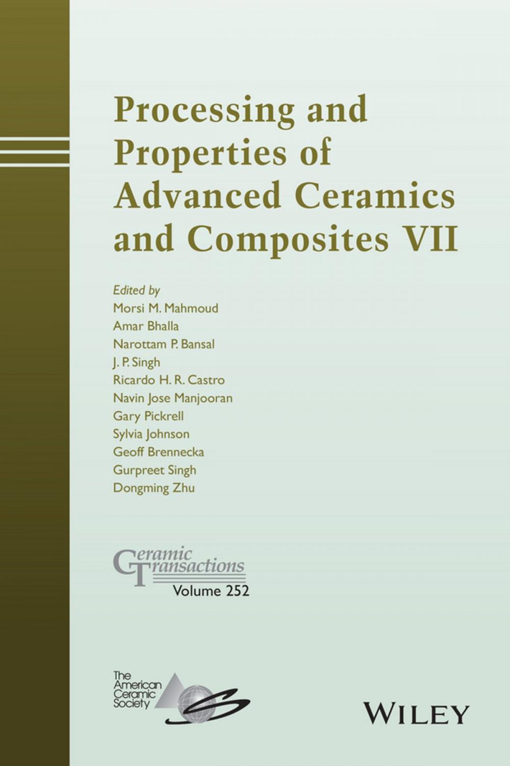 Big bigCover of Processing and Properties of Advanced Ceramics and Composites VII