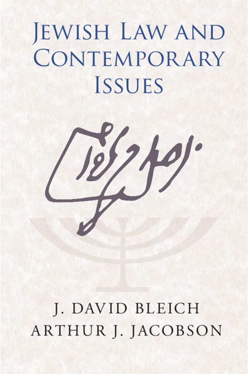 Big bigCover of Jewish Law and Contemporary Issues