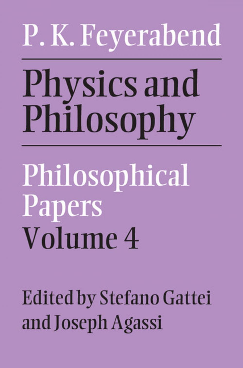 Big bigCover of Physics and Philosophy: Volume 4