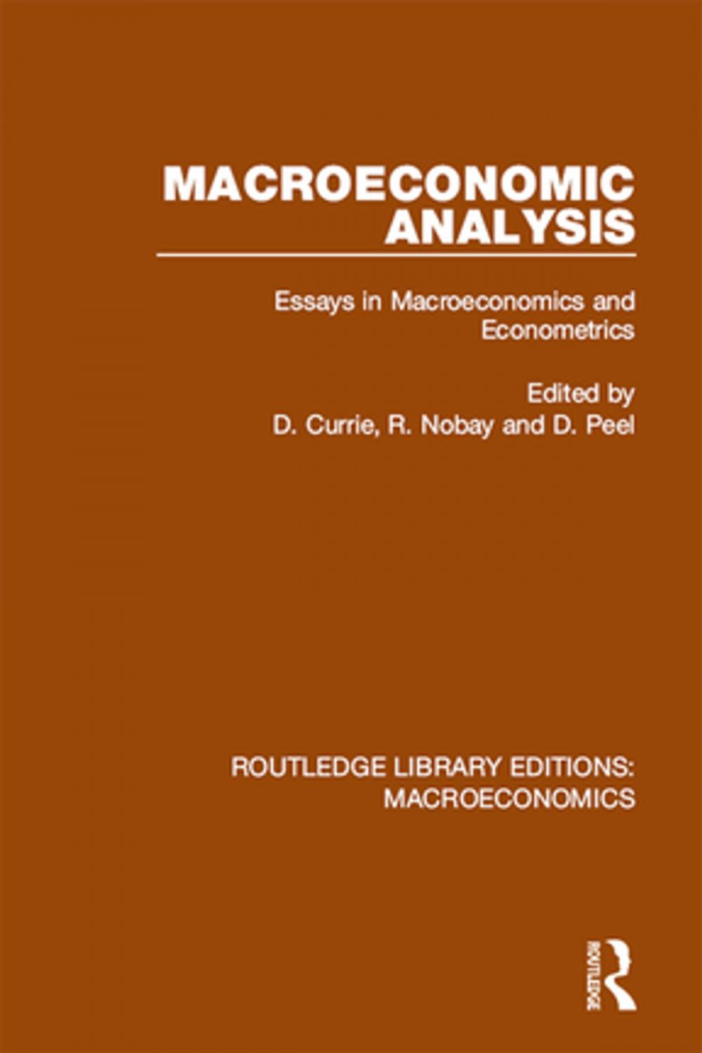 Big bigCover of Macroeconomic Analysis