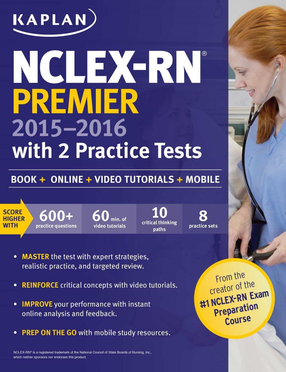 Big bigCover of NCLEX-RN Premier 2015-2016 with 2 Practice Tests