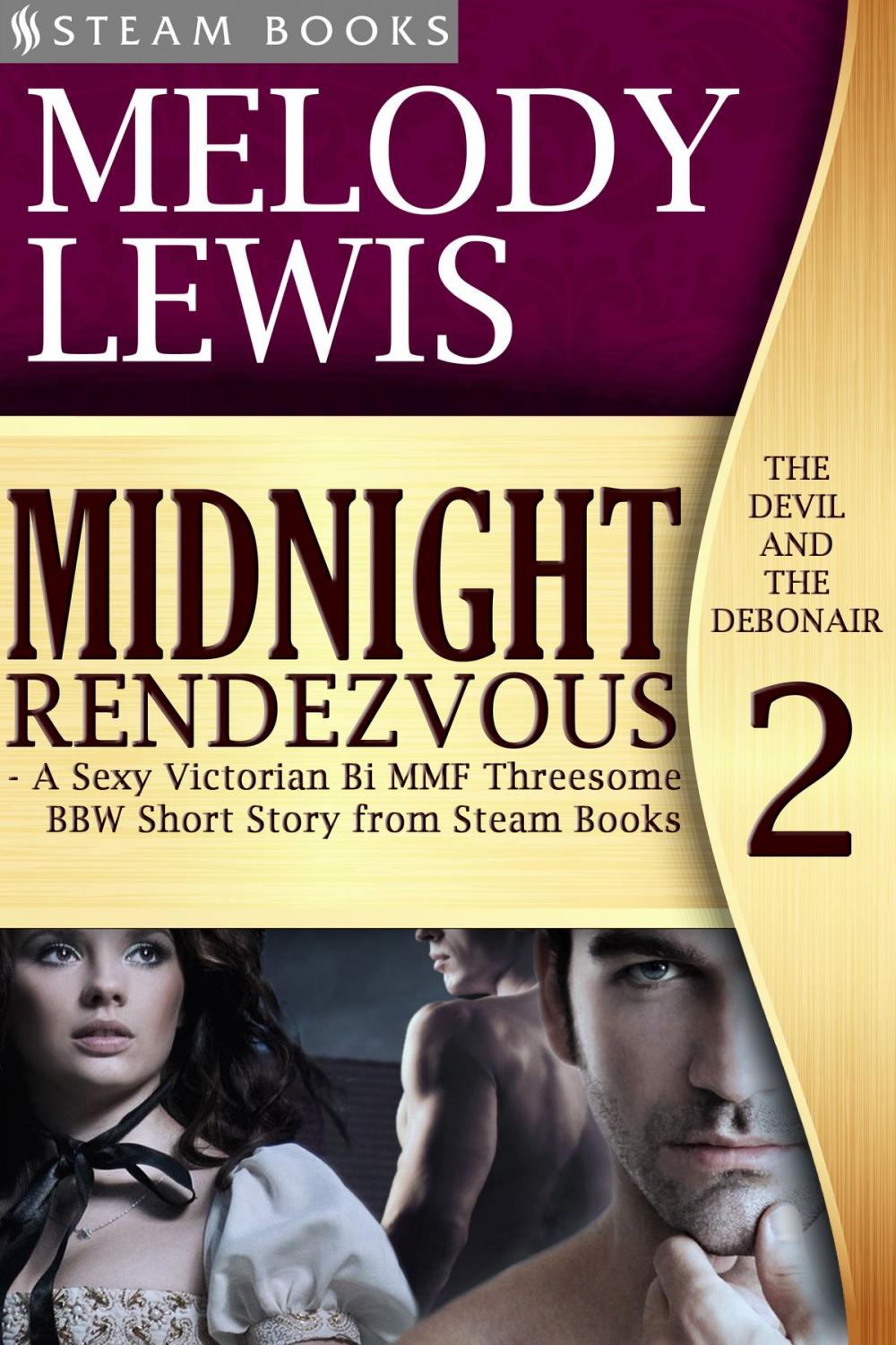 Big bigCover of Midnight Rendezvous - A Sexy Victorian Bi MMF Threesome BBW Short Story from Steam Books