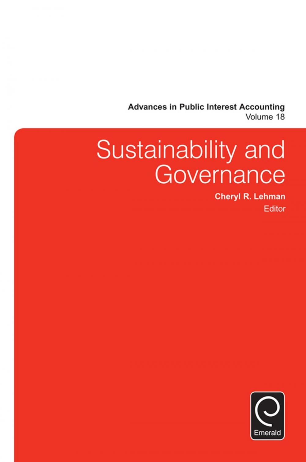 Big bigCover of Sustainability and Governance