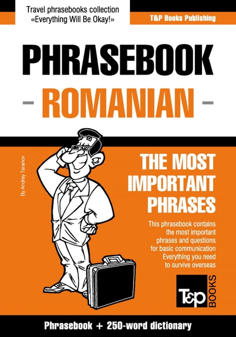 Big bigCover of English-Romanian phrasebook and 250-word mini dictionary