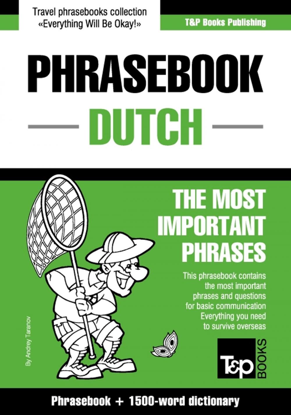 Big bigCover of English-Dutch phrasebook and 1500-word dictionary