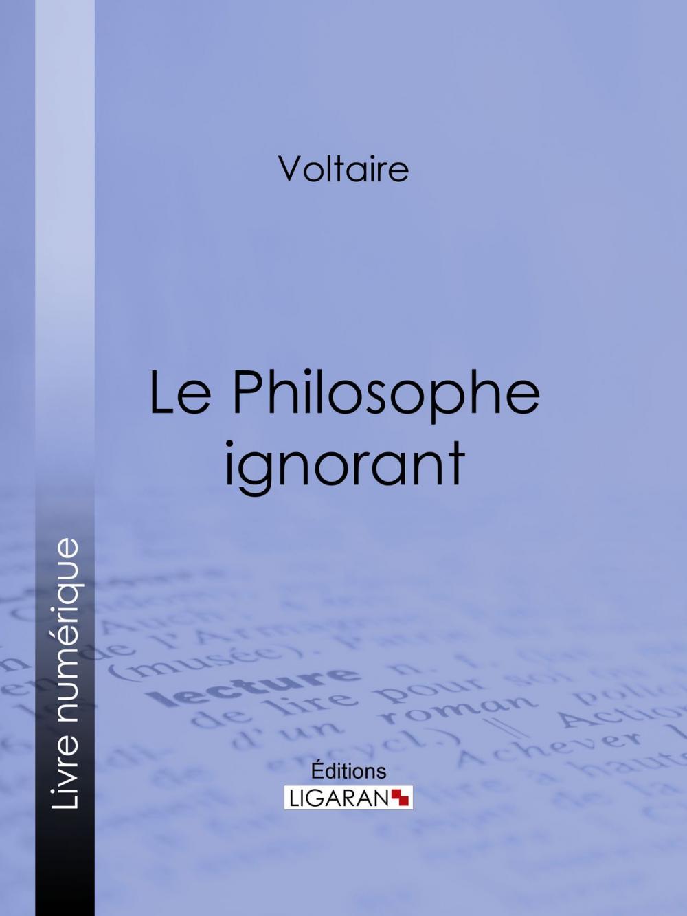 Big bigCover of Le Philosophe ignorant