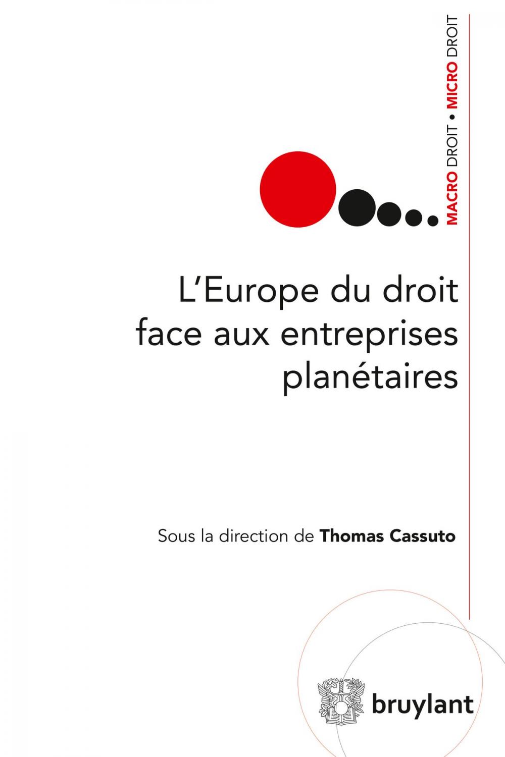 Big bigCover of L'Europe du droit face aux entreprises planétaires