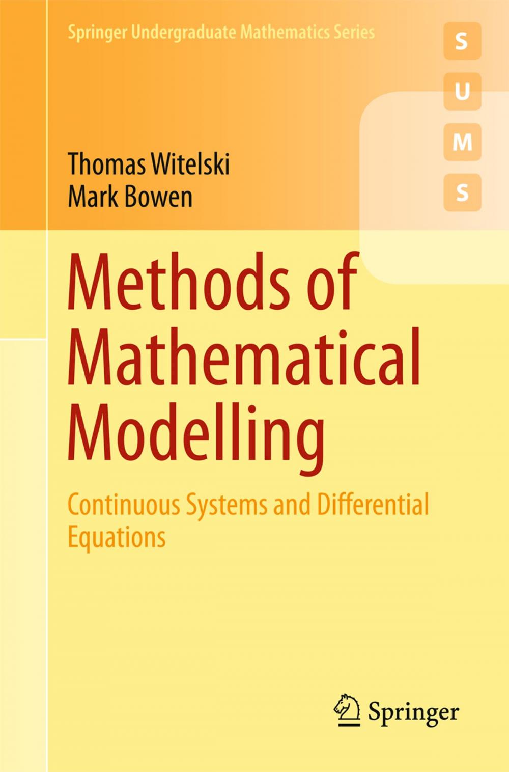 Big bigCover of Methods of Mathematical Modelling