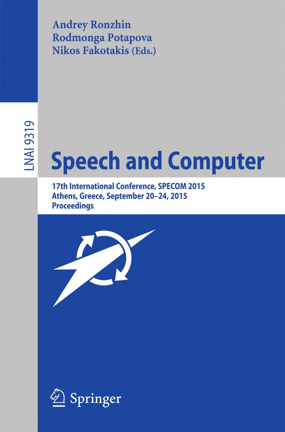 Big bigCover of Speech and Computer