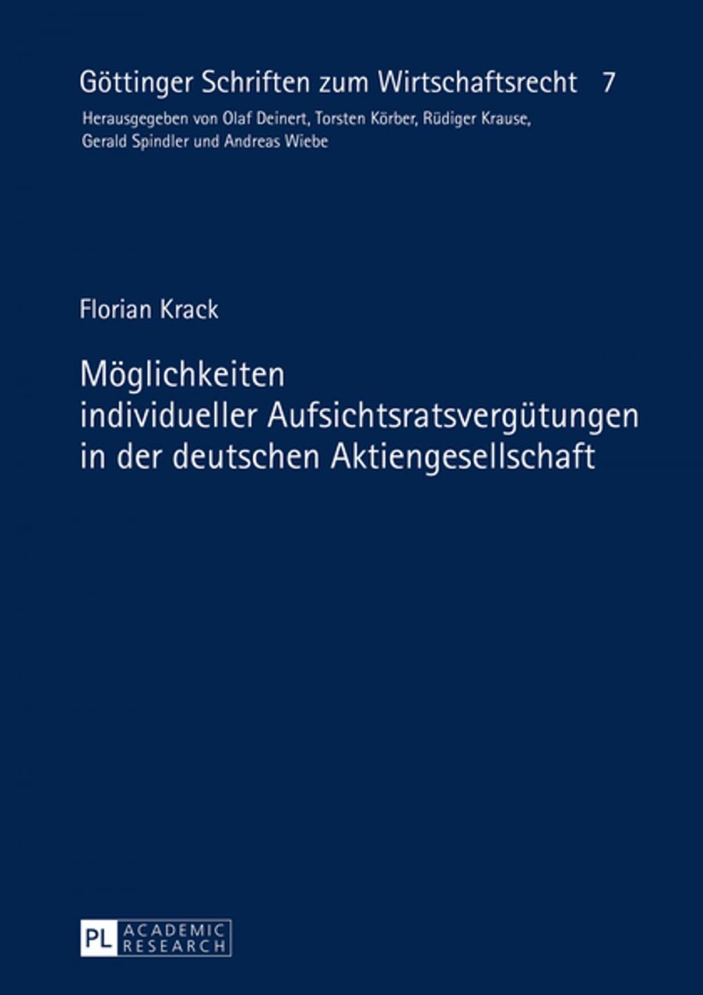 Big bigCover of Moeglichkeiten individueller Aufsichtsratsverguetungen in der deutschen Aktiengesellschaft