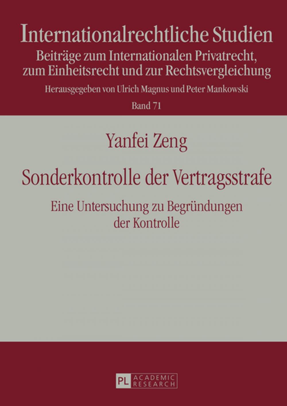 Big bigCover of Sonderkontrolle der Vertragsstrafe