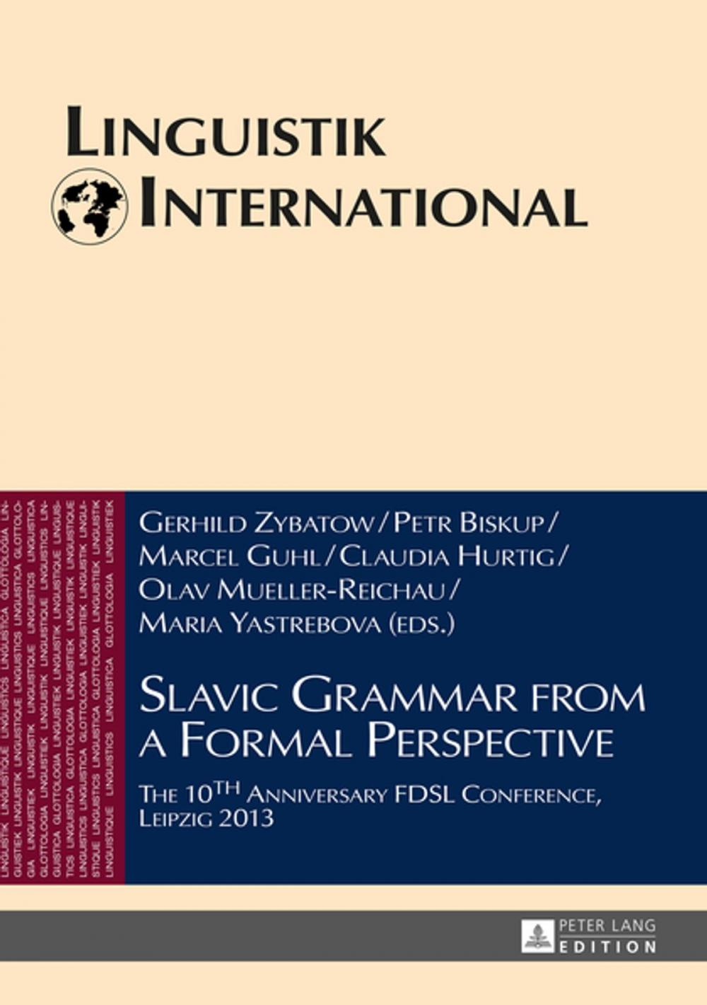 Big bigCover of Slavic Grammar from a Formal Perspective