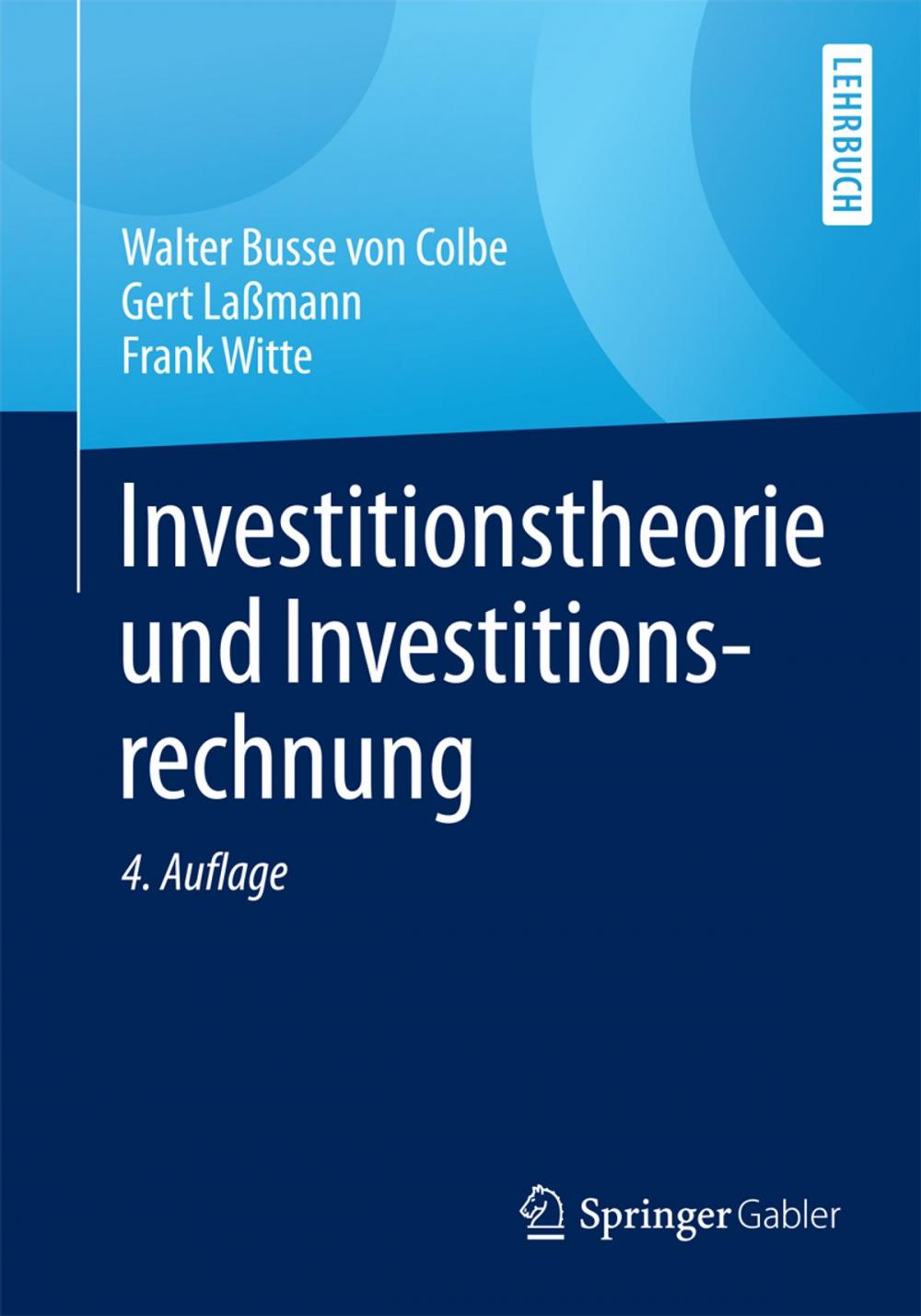 Big bigCover of Investitionstheorie und Investitionsrechnung