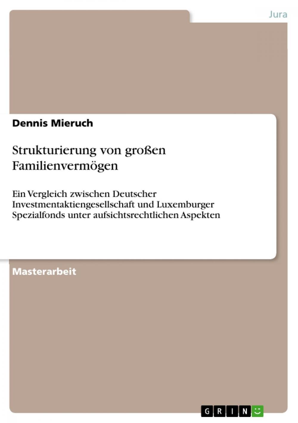 Big bigCover of Strukturierung von großen Familienvermögen