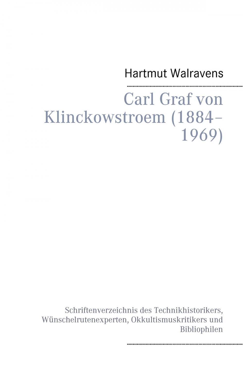 Big bigCover of Carl Graf von Klinckowstroem (1884–1969)