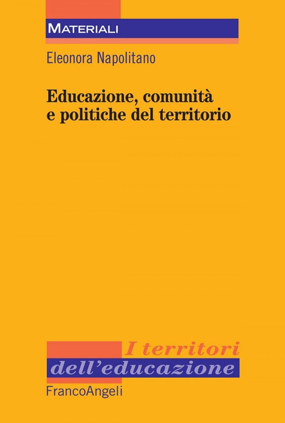 Big bigCover of Educazione, comunità e politiche del territorio