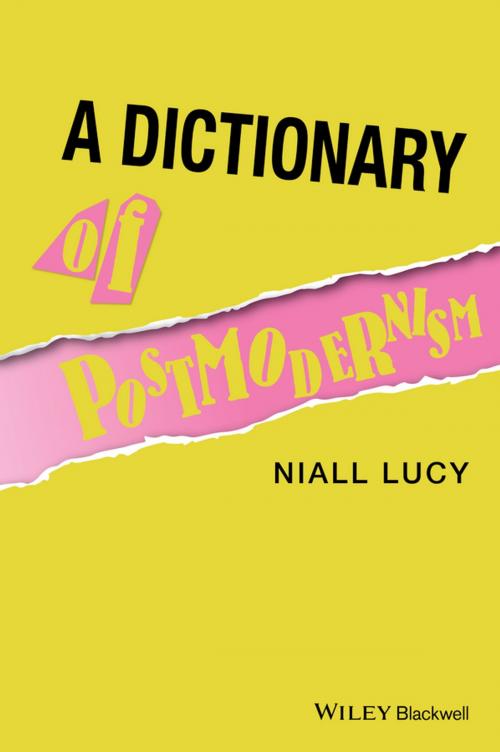Cover of the book A Dictionary of Postmodernism by Niall Lucy, Wiley