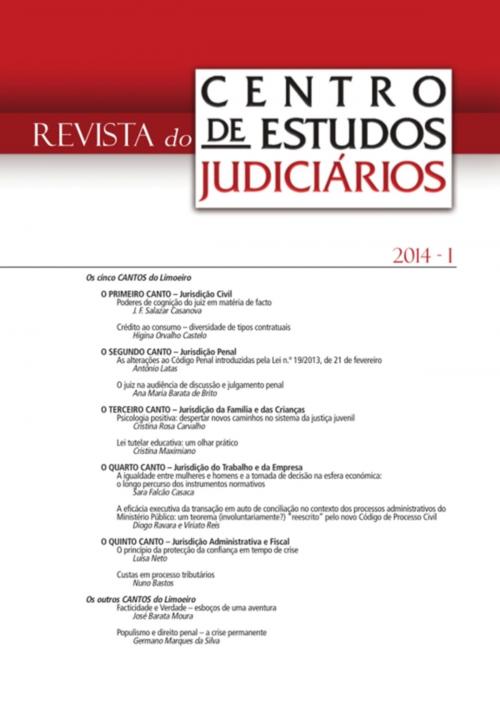 Cover of the book Revista do CEJ n.º 1 - 2014 by Centro de Estudos Judiciários, Almedina