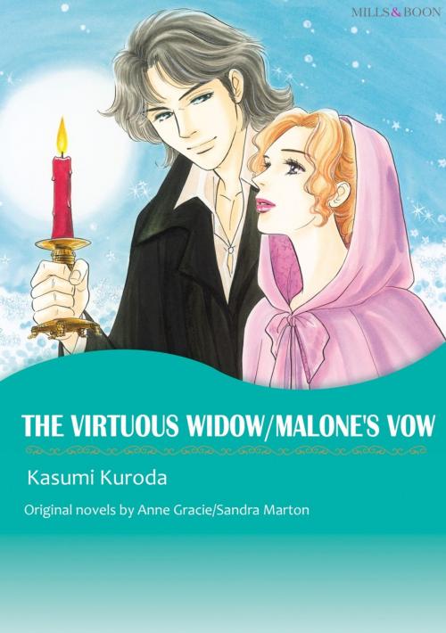 Cover of the book THE VIRTUOUS WIDOW / MALONE'S VOW by Anne Gracie / Sandra Marton, Harlequin / SB Creative Corp.