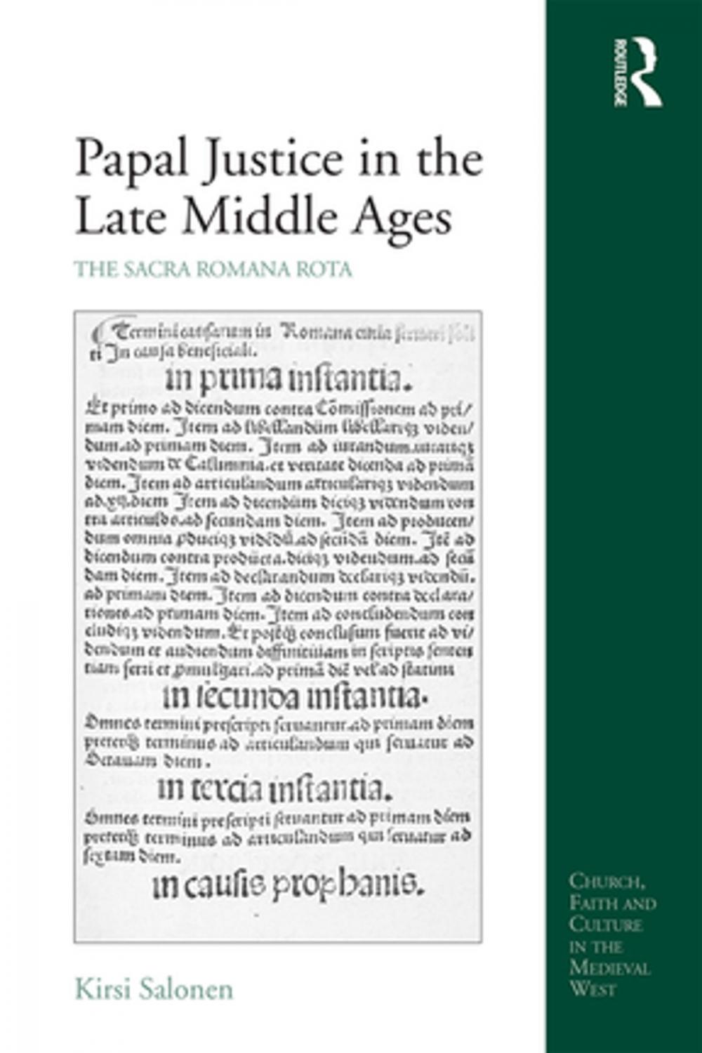 Big bigCover of Papal Justice in the Late Middle Ages