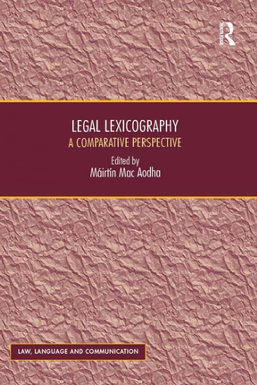 Big bigCover of Legal Lexicography